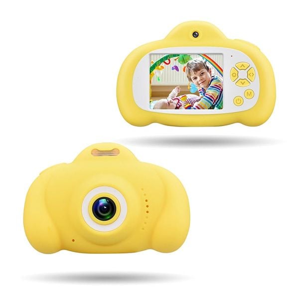 Máy chụp hình cho bé Aturos ES-P6 tích hợp chơi game, nghe nhạc, camera HD 5MP, màn hình IPS (Màu vàng)