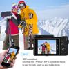 Máy ảnh kĩ thuật số mini tích hợp máy quay phim Aturos ES-CDRW Vlog 2.7K Ultra HD, Màn hình lật 180 độ, 3 inches, kết nối wifi (tích hợp ống kính góc rộng và macro)