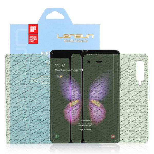 Cường lực dẻo nano miếng dán màn hình PPF cho Samsung Galaxy Fold Lensun 360, tự phục hồi, chống vân tay, chống va đập và trầy xước