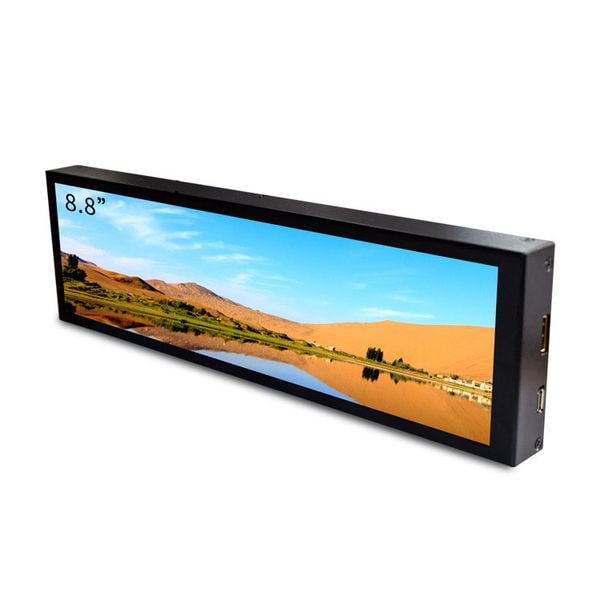 Màn hình dài giám sát di động Aturos AIDA64 8,8 inch hỗ trợ HDMI, giám sát Raspberry Pi cảm ứng