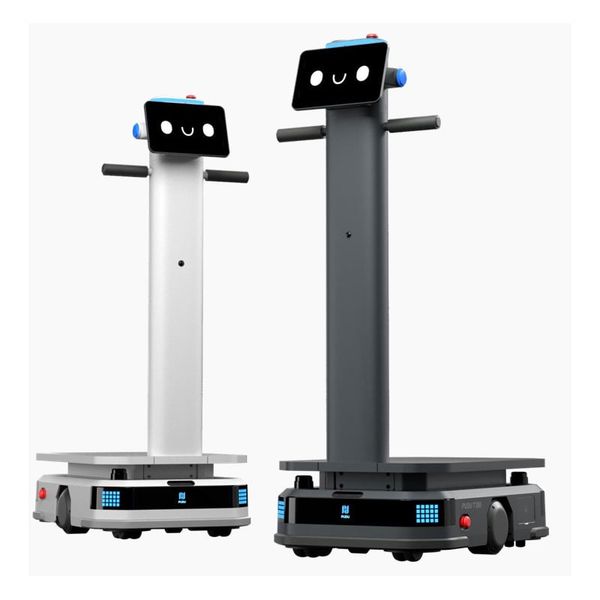 Robot giao hàng công nghiệp thông minh Pudu T300 kết nối thang máy