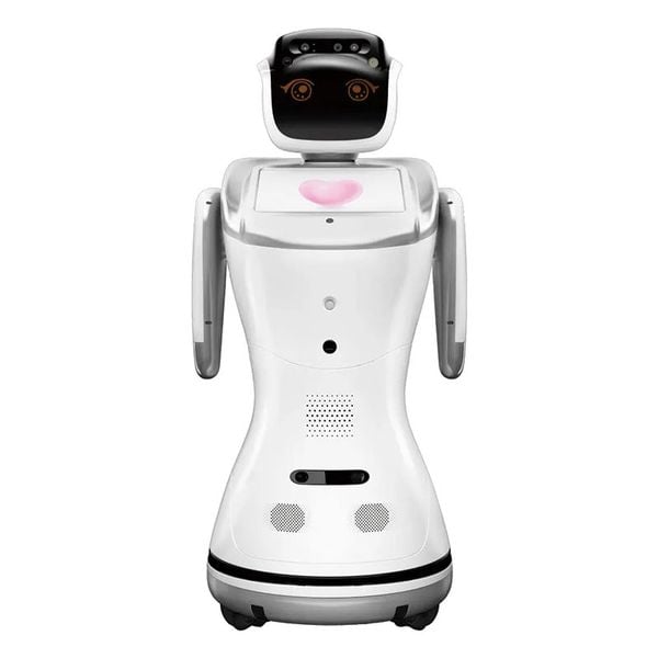 Robot tự phục vụ, chào hàng, chào hỏi khách hàng Aturos Sanbot tích hợp AI có thể nhảy múa, hát theo yêu cầu