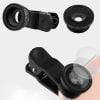 Bộ kính lens cho điện thoại góc rộng, fisheye, macro 3 trong 1 Aturos Universal Clip Lens