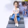 Làm tượng 3D chibi đất sét nung theo ảnh chụp cô gái