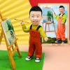 Làm tượng 3D chibi đất sét nung theo ảnh chụp em bé