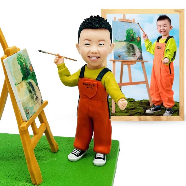 Làm tượng 3D chibi đất sét nung theo ảnh chụp em bé