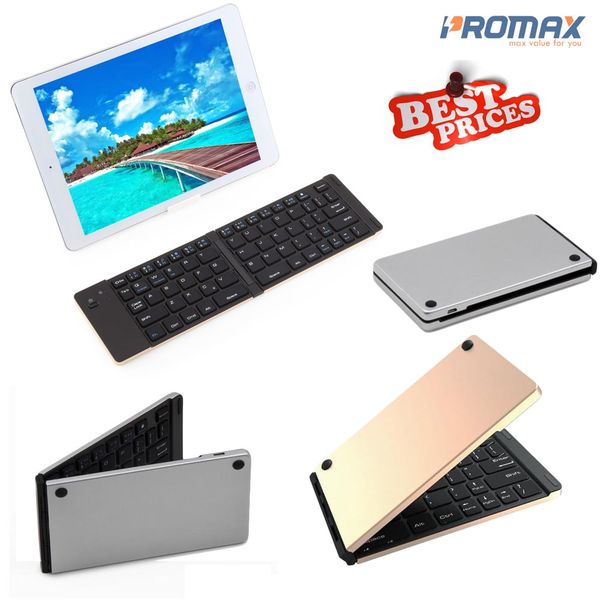 Bàn phím không dây Bluetooth Promax F66 cho Tablet IOS Android và Windows ( Xếp Gấp Siêu Gọn)