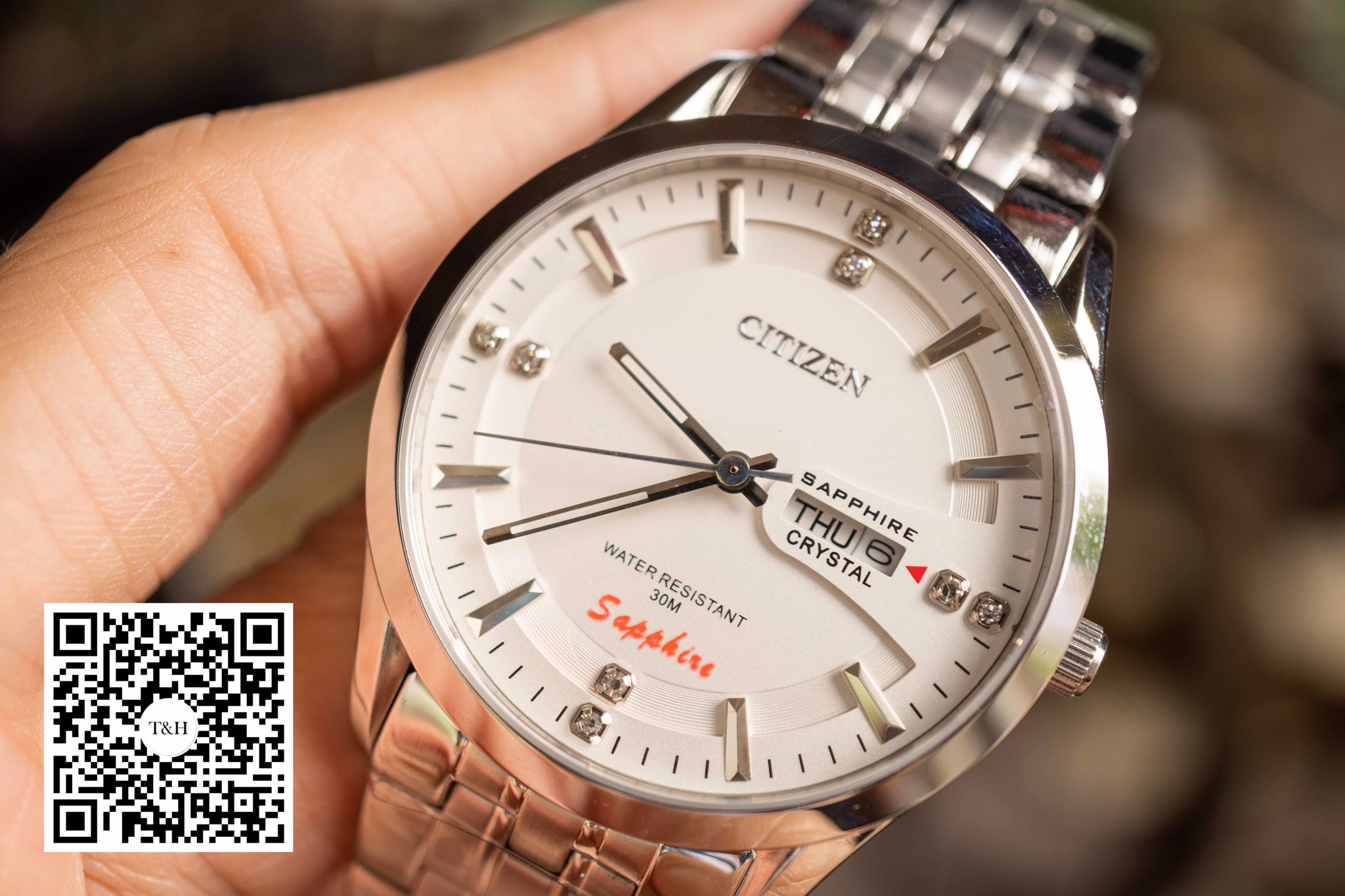 Đồng hồ pin Orient 8159G mặt trắng Inox giá tốt – FUDO VIỆT NAM