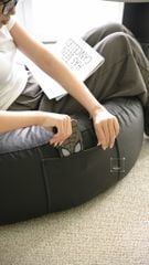 Ghế Lười Hạt Xốp Hình Tròn Bọc Da