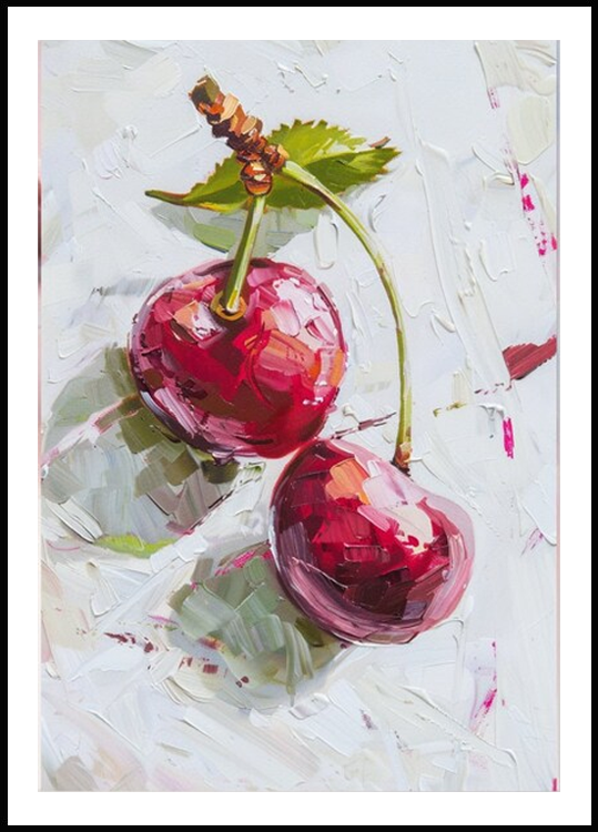 Tranh Treo Tường Painting Art Cherry