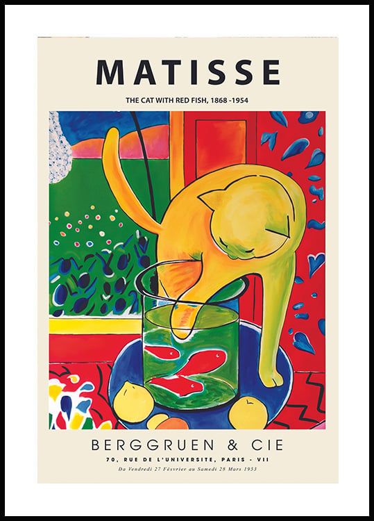 Tranh Treo Tường Henri Matisse The Cat With Red Fish