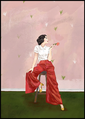 Tranh Treo Tường Adelaide Phong Cách Cổ Điển Red Clothing