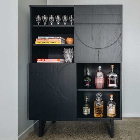 Tủ Rượu Decor Hightboard Oak - Màu Đen
