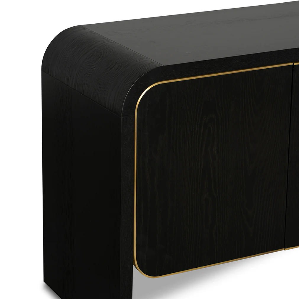 Tủ Console Hiện Đại Phong Cách Đơn Giản Viền Vàng