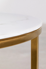 Bàn Trà Chân Sắt Mặt Đá Chân Chéo