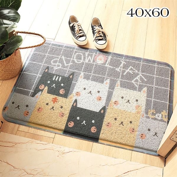 Thảm Nhựa Đan Rối Chống Bụi Trang Trí Cửa Ra Vào