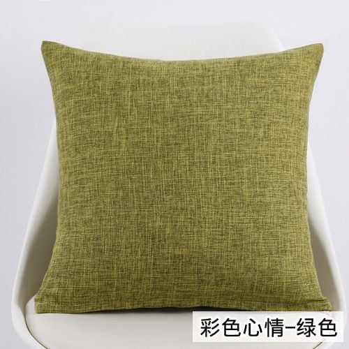 Vỏ Gối Tựa Lưng Bố Gai Màu Trơn