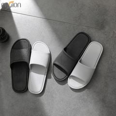 Dép Đi Trong Nhà Dép Nhựa Cho Nam Nữ Đen Xám Hàng Tốt