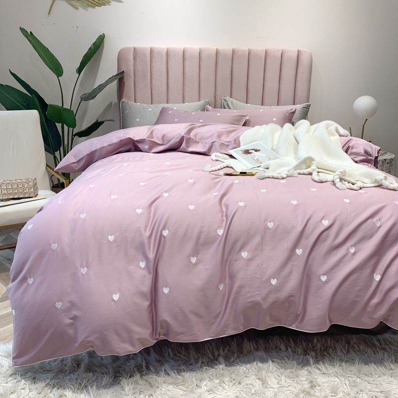 Bộ drap vỏ chăn bông cotton 60s thêu hoa Passion Luxury