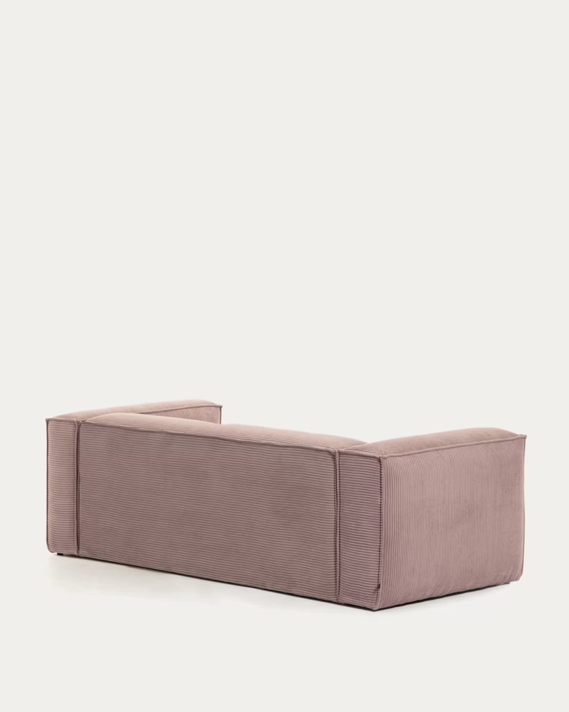 Ghế Sofa Băng Dài Đơn Giản Nhung Tăm Phối Gối Tựa Vuông