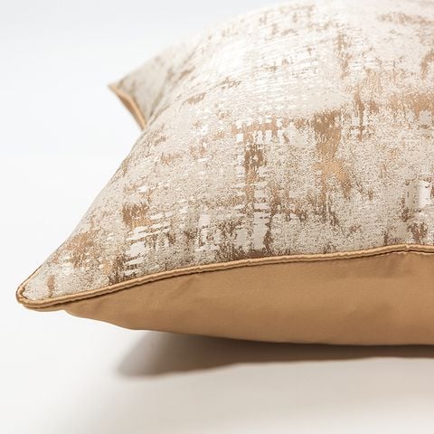 Vỏ Gối Tựa Lưng Trang Trí Thêu Cao Cấp Size 50cm - Trừu Tượng Nâu