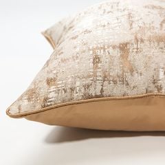 Vỏ Gối Tựa Lưng Trang Trí Thêu Cao Cấp Size 50cm - Trừu Tượng Nâu
