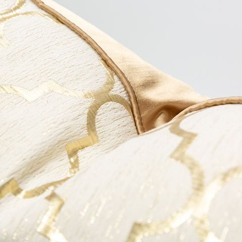 Vỏ Gối Tựa Lưng Trang Trí Thêu Cao Cấp Size 50cm - Kim Cương Vàng