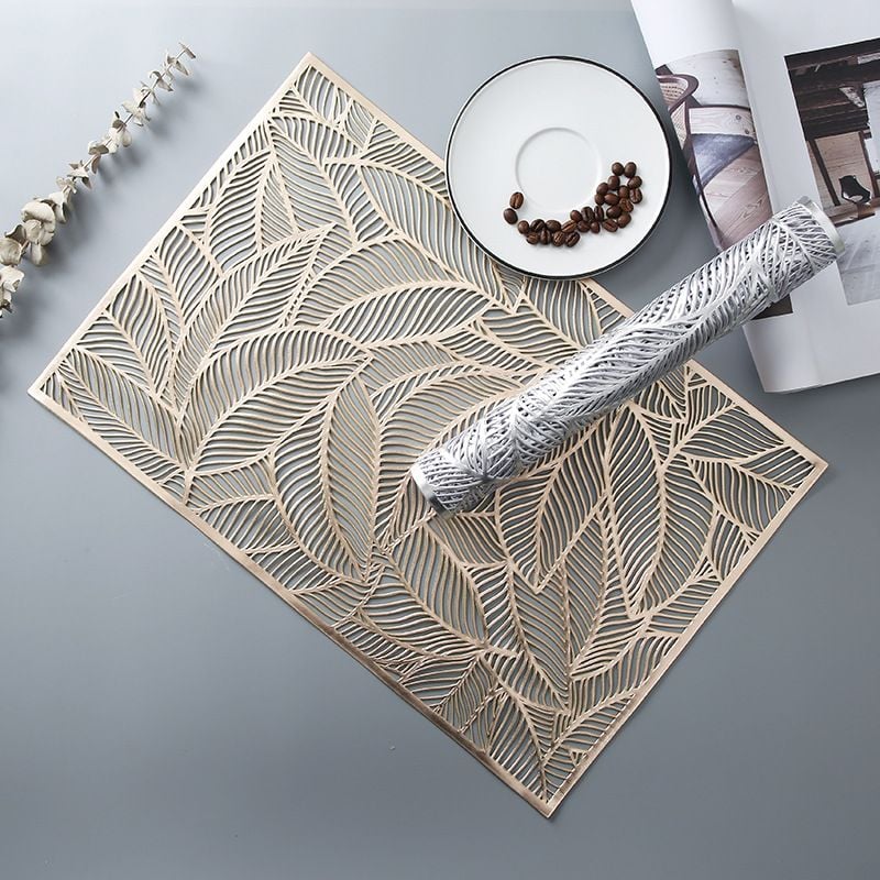 Tấm Lót Bàn Ăn Placemat In Cách Nhiệt Bronzing Sang Trọng