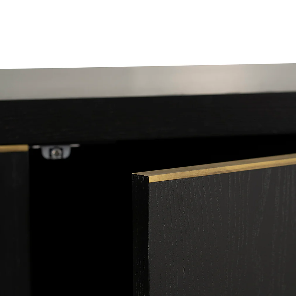 Tủ Console Hiện Đại Phong Cách Đơn Giản Viền Vàng