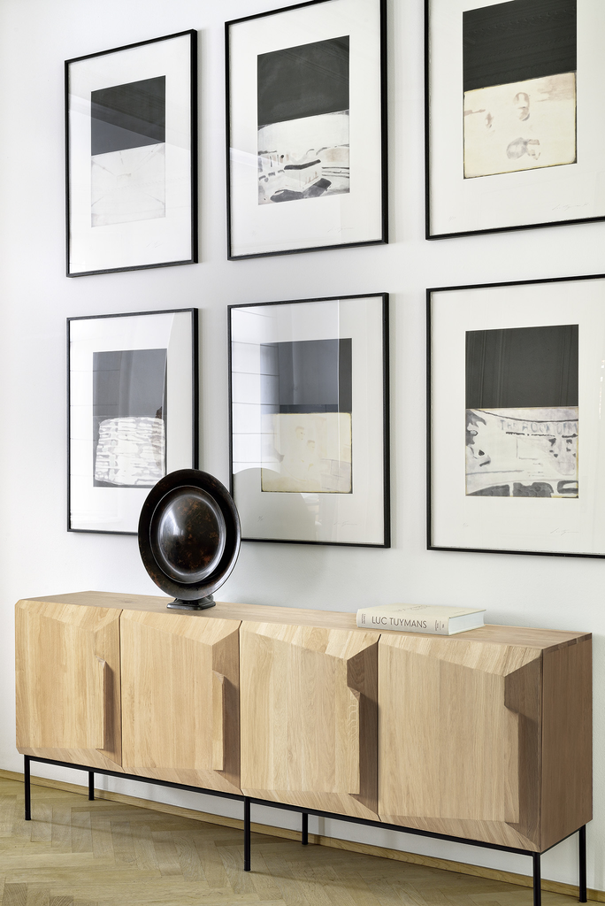 Tủ Console Sideboard Stairs Khối Nổi - Màu Tự nhiên