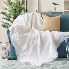 Thảm Phủ Sofa Trơn Kẻ Sọc Màu Trơn Trang Trí Ghế Sofa Nhiều Size