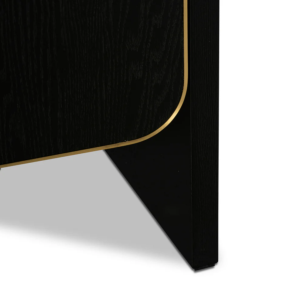 Tủ Console Hiện Đại Phong Cách Đơn Giản Viền Vàng
