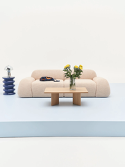 Ghế Sofa Dài Phong Cách Gấu Teddy Tay Thấp Thư Giãn