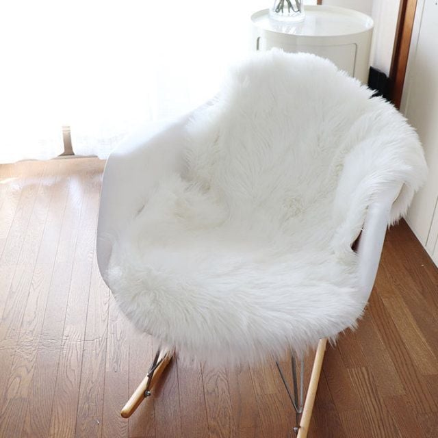 Thảm Lông Chữ Nhật Siêu Mềm Trải Sàn Trang Trí PA9166