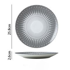 Dĩa Ăn Tròn Họa Tiết Lưới Bắc Âu