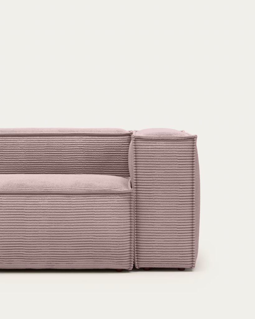 Ghế Sofa Băng Dài Đơn Giản Nhung Tăm Phối Gối Tựa Vuông