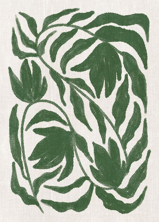 Tranh Treo Tường Green Botanical Abstract