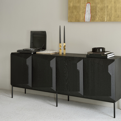 Tủ Console Sideboard Stairs Khối Nổi - Màu Đen