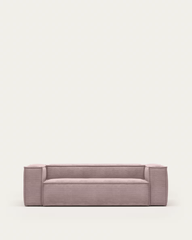 Ghế Sofa Băng Dài Đơn Giản Nhung Tăm Phối Gối Tựa Vuông