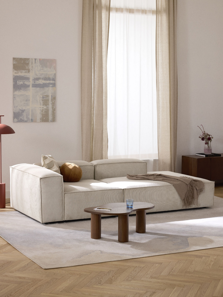 Ghế Sofa Lounge Nhung Tăm Băng Dài