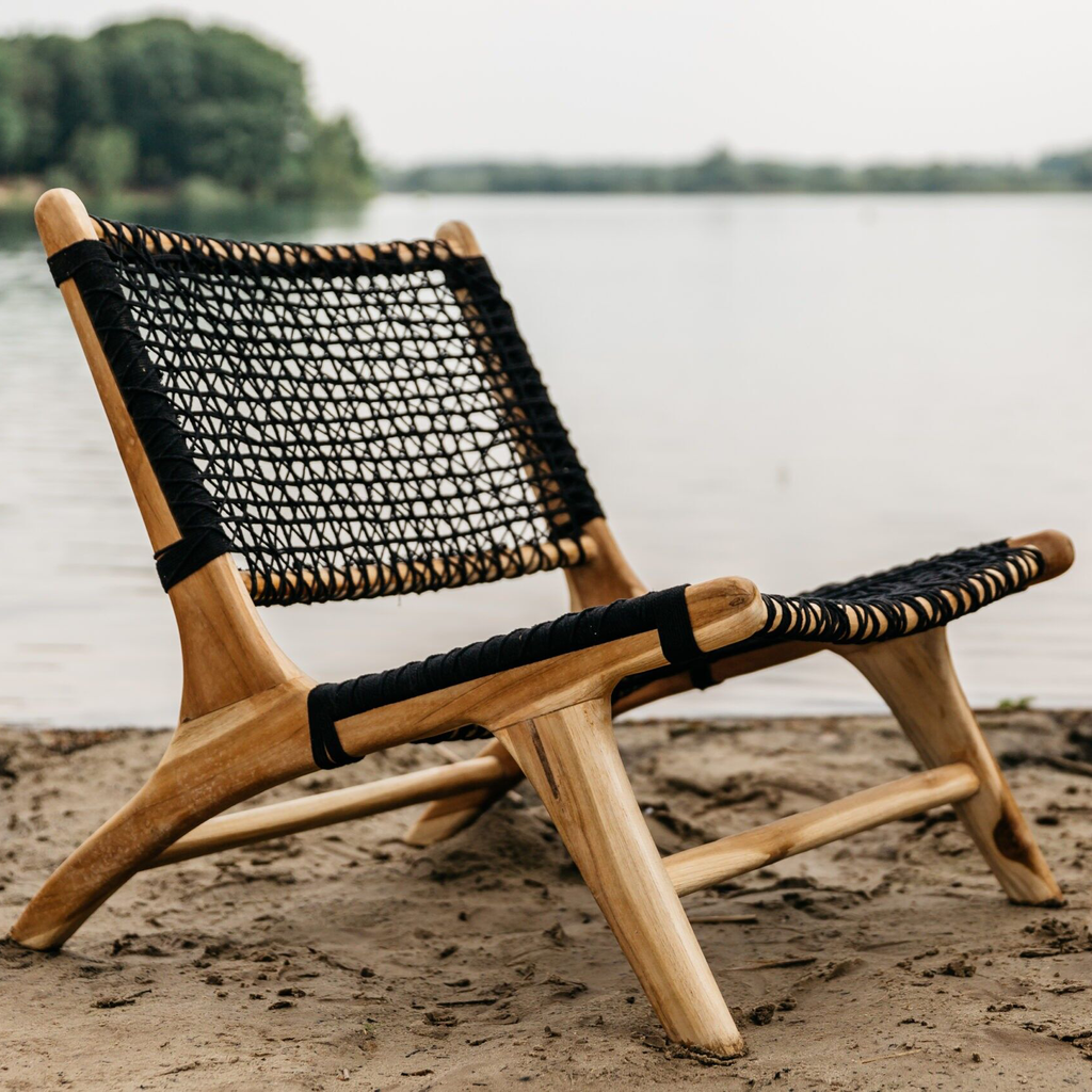 Ghế Đan Lưới Monaco Gỗ Teak