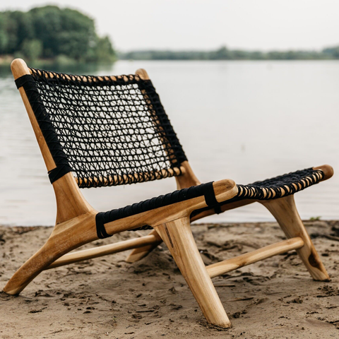 Ghế Đan Lưới Monaco Gỗ Teak