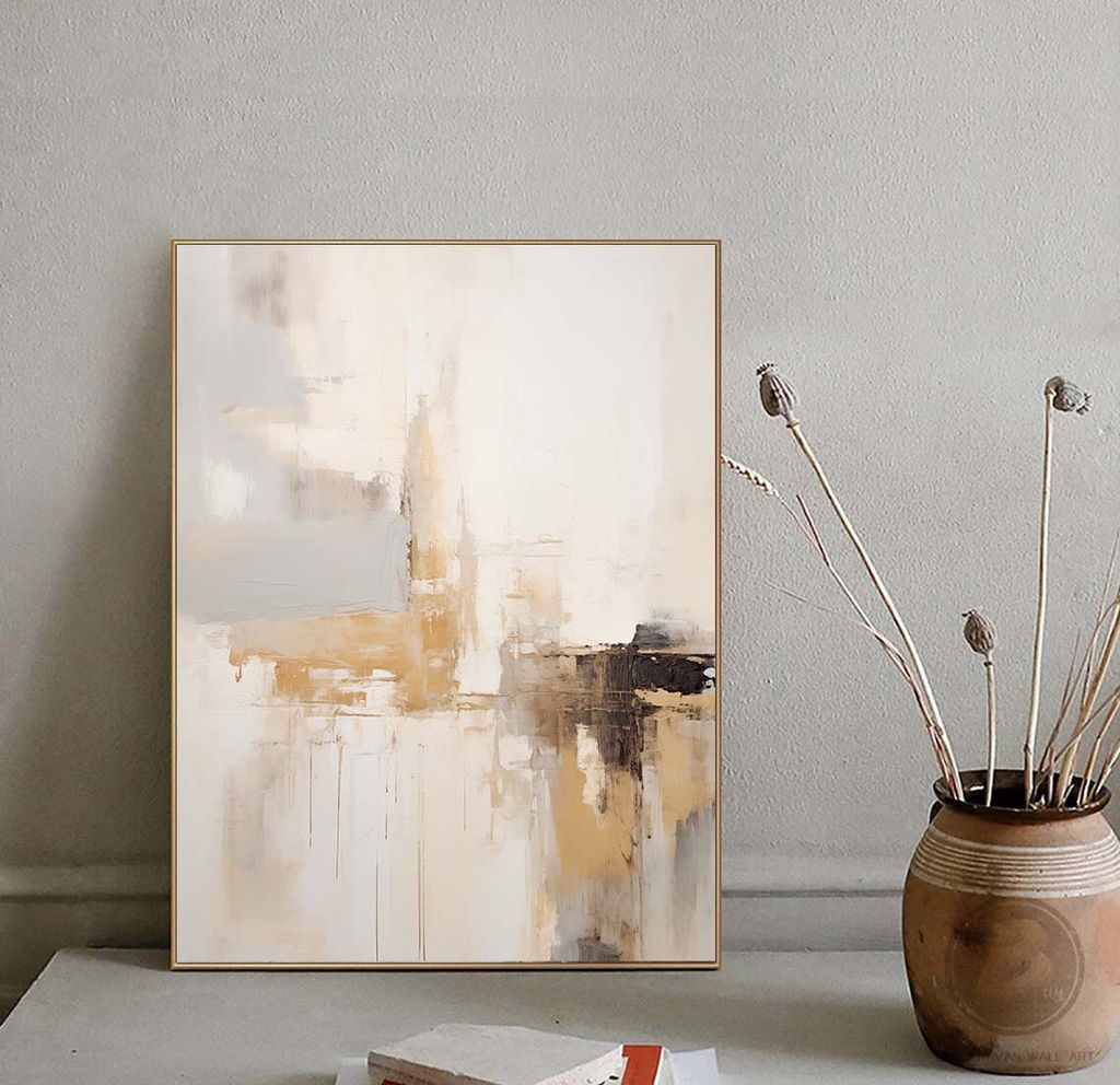 Tranh Treo Trừu Tượng Beige Light Brown Minimalist