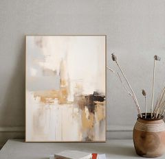 Tranh Treo Trừu Tượng Beige Light Brown Minimalist