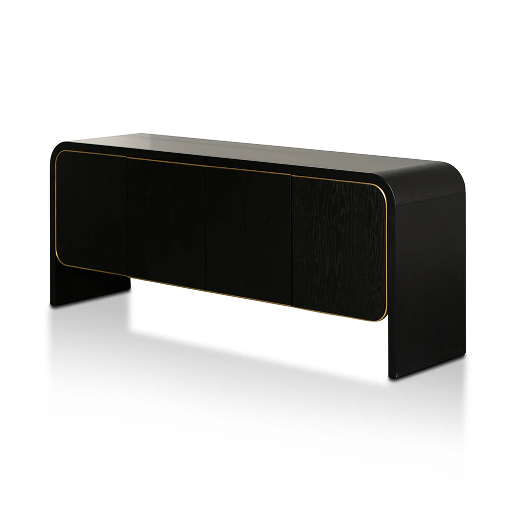 Tủ Console Hiện Đại Phong Cách Đơn Giản Viền Vàng