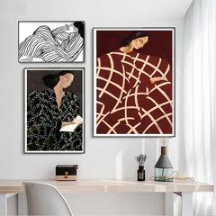 Tranh Treo Tường Sofia Lind Portrait Áo Đỏ