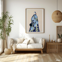 Tranh Treo Tường La Poire Mặc Áo Khoác Ngọc Lam