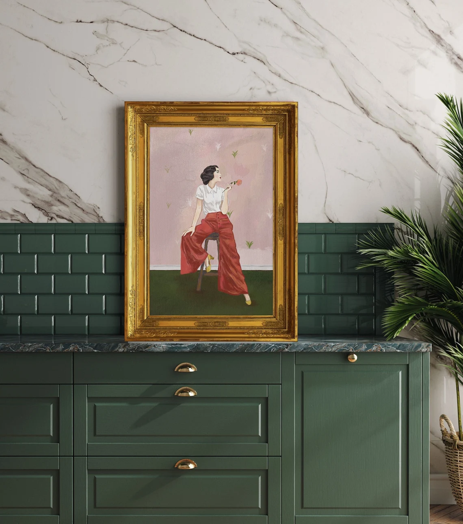 Tranh Treo Tường Adelaide Phong Cách Cổ Điển Red Clothing