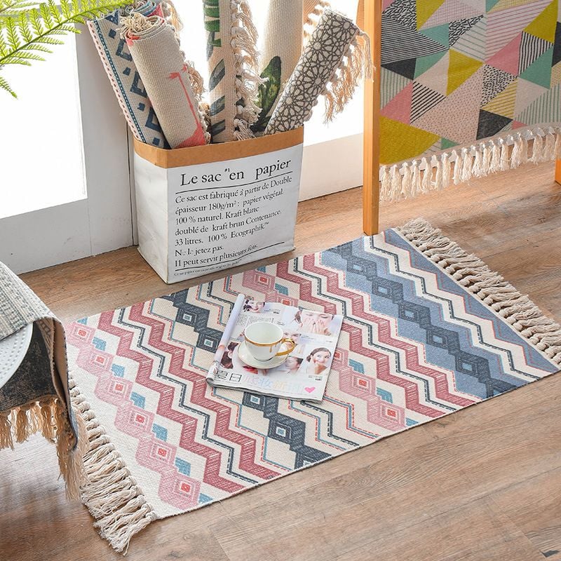 Thảm Canvas Trải Sàn Vintage 60x90cm