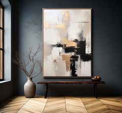 Tranh Treo Tường Trừu Tượng Wabi Sabi Beige